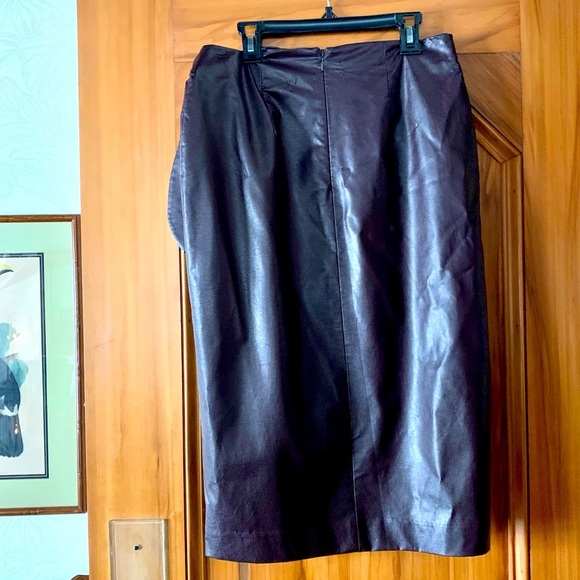 Ann Taylor Faux Leather Wrap Pencil Skirt 💜 - Picture 6 of 10